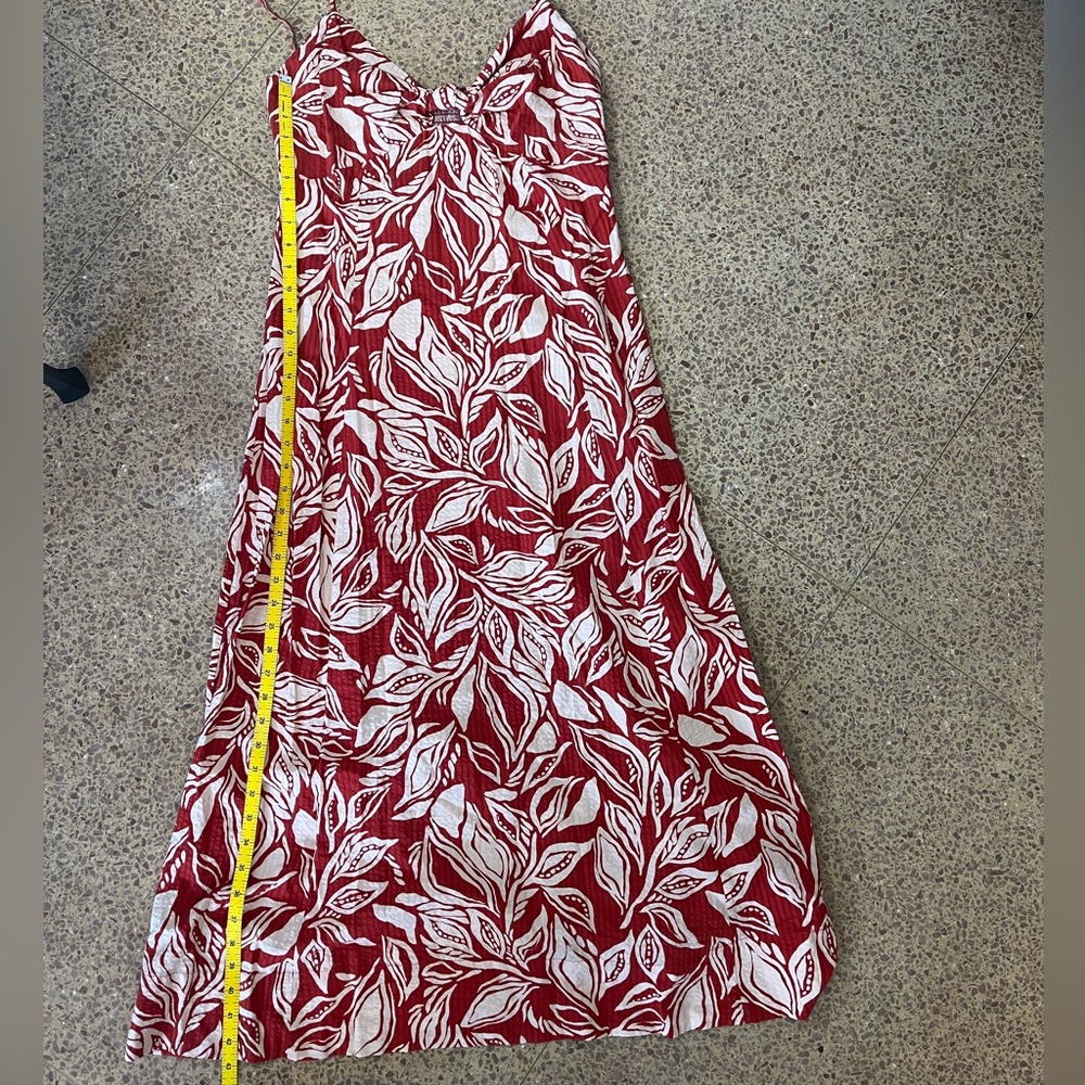 NWOT - Mango Tropical Print Cutout Midi Dress - Picture 8 of 10